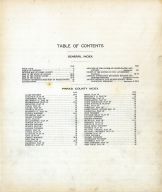 Table of Contents, Parke County 1908